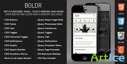 ThemeForest - Boldr Mobile Retina | HTML5 & CSS3 And iWebApp