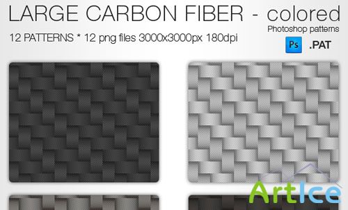 Large Carbon Fiber Photoshop Patterns