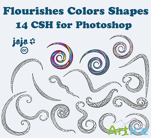 Flourishes Colors Shapes