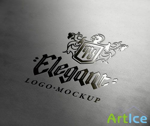 Pixeden - Letterpress Logo Mock-Up Template 2