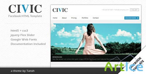 ThemeForest - Civic Corporate Facebook Template - RIP