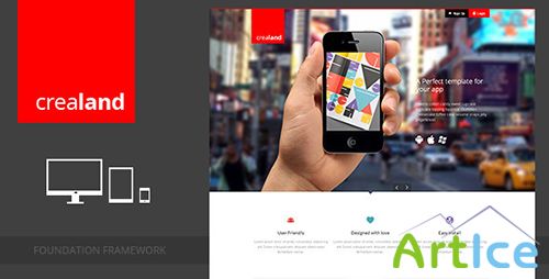 ThemeForest - Crealand - Responsive app landing page - RIP