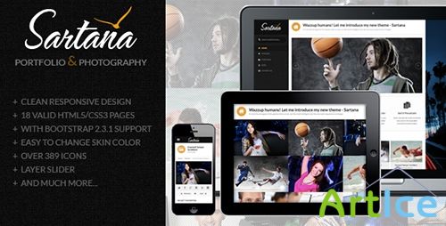 ThemeForest - Sartana Responsive Portfolio Template - RIP