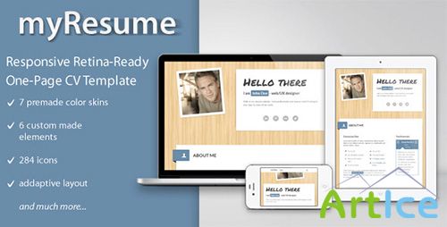 ThemeForest - myResume Responsive One-Page Retina-Ready Resume - RIP