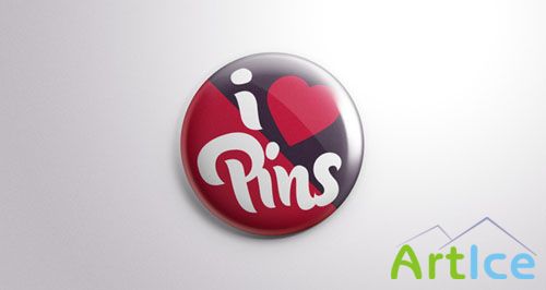 Pixeden - Psd Button Badge Pin Mock-Up