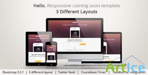 ThemeForest - Hello Responsive Coming Soon Template - RIP