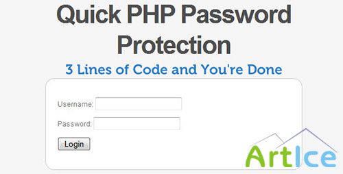 CodeCanyon - Quick PHP Password Protection (Login System)