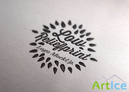 Pixeden - Letterpress Logo Mock-Up Template