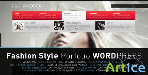 ThemeForest - Fashion Design (Portfolio & Blog WP Theme) - FULL