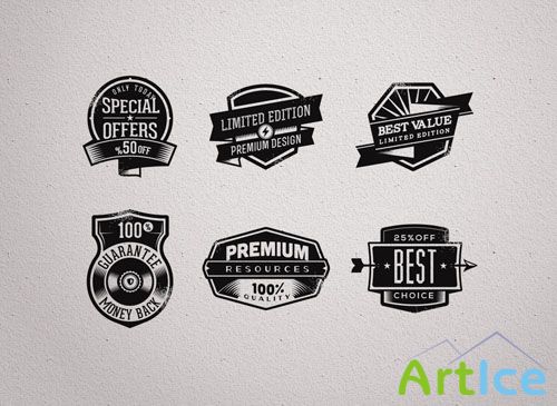 Pixeden - Promo Vector Retro Badges Vintage