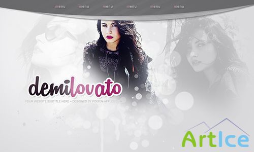 Fansite PSD Header: Demi Lovato #01