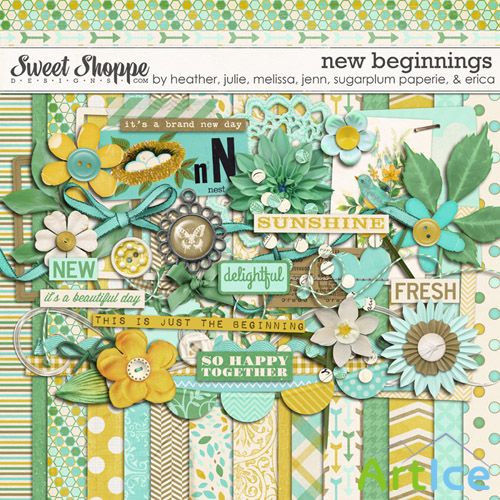 Scrap Set - New Beginnings PNG and JPG FIles