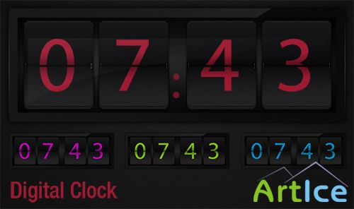 Digital Clock - PSD Source