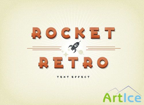 Pixeden - Rocket Retro Psd Text Effect