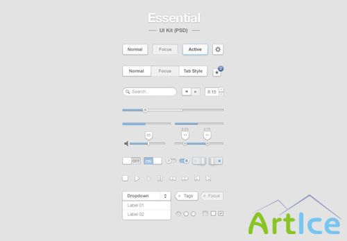 Pixeden - Essential UI Kit Psd