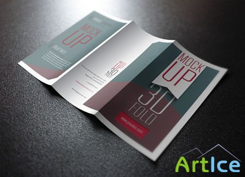 Pixeden - Psd Tri Fold Mockup Template