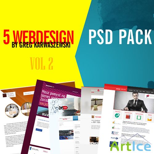 5 Webdesigns PSD Templates Pack 2