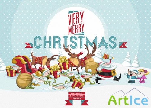 Pixeden - Christmas Vector Art Characters Pack