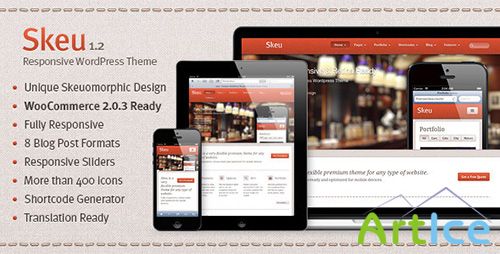 ThemeForest - Skeu v1.1 - Skeumorphic Responsive WordPress Theme