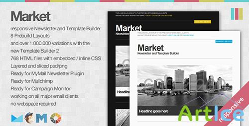 ThemeForest - Market - Responsive Newsletter with Template Builder