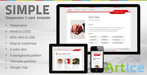 ThemeForest - Simple V-card Template