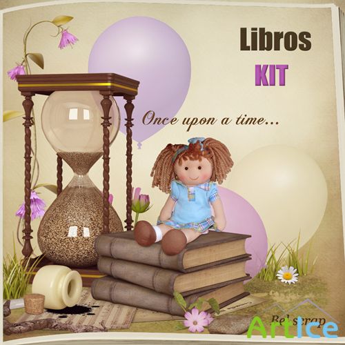 Scrap Set - Libros PNG and JPG Files