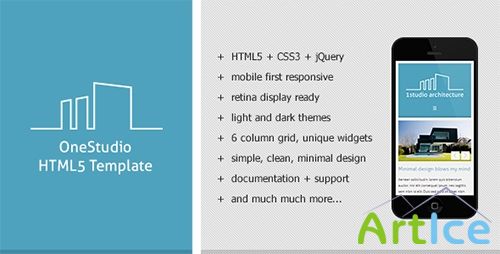 ThemeForest - OneStudio - Minimal HTML5 Template - RIP