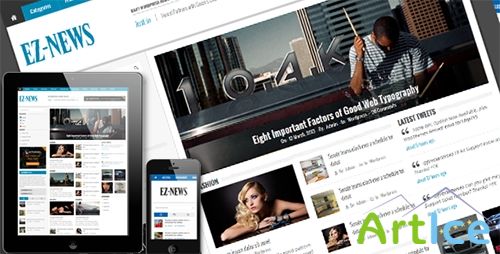 ThemeForest - EZ-News HTML5 Template - RIP