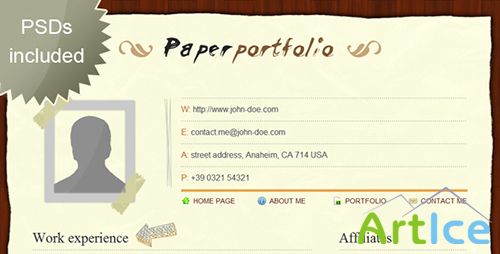 ThemeForest - Paper portfolio - HTML/CSS template