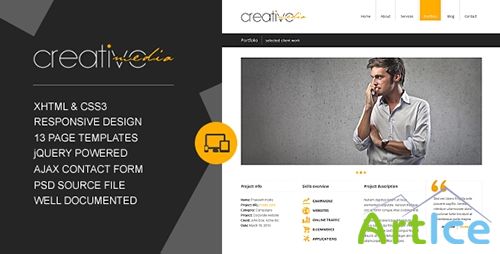 ThemeForest - CreativeMedia - Responsive Portfolio HTML Template