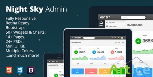 ThemeForest - Night Sky - Ultimate Responsive Bootstrap Admin - RIP