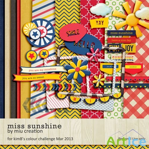 Scrap Set - Miss Sunshine PNG and JPG Files