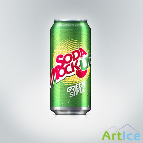 Pixeden - Psd Soda Can Mock-Up Template