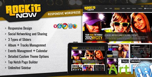 ThemeForest - Rockit Now - Music Band Wordpress Theme - RIP