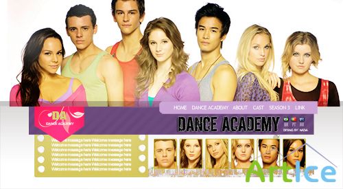 Dance Academy header PSD