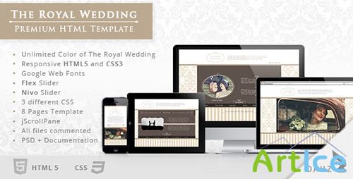 ThemeForest - The Royal Wedding - Premium HTML Template - RIP