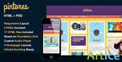 ThemeForest - Pintores - Infinite Scrolling Board Template - RIP