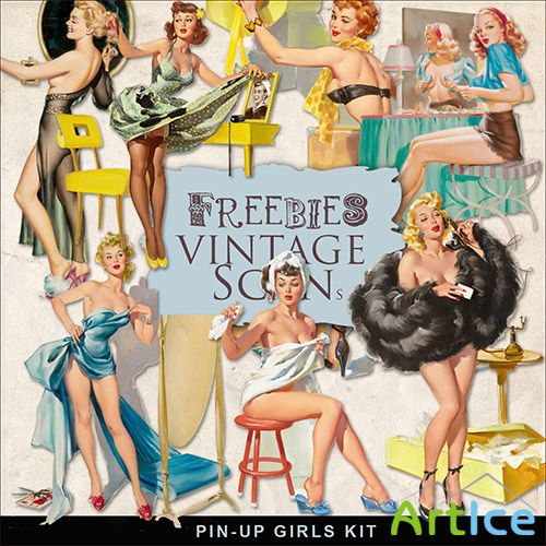 Scrap-kit - Pin-Up Girl Illustrations