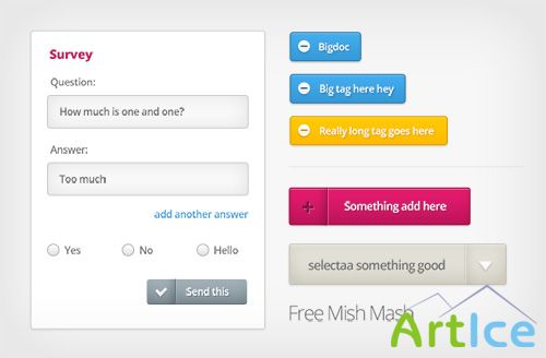 Mini Mix PSD Web Elements - Mish Mash