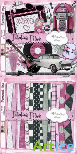 Scrap Set - Fabulous Fifties PNG and JPG Files