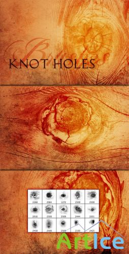 WeGraphics - Wooden Knot Hole Brushes