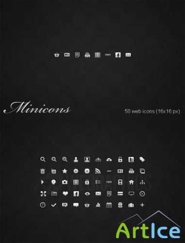 WeGraphics - Minicons, 50 Small Web Icons