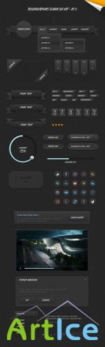 Stylish Dark Web Elements Ui Kit