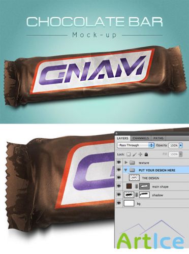 WeGraphics - Chocolate bar mock-up