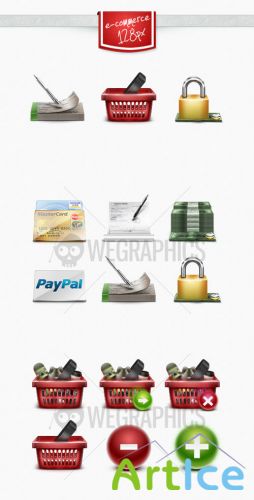 WeGraphics - E-commerce icons 128px Vol1