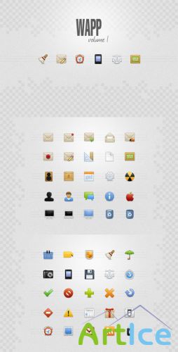 WeGraphics - Wapp, an icon set for web apps volume1