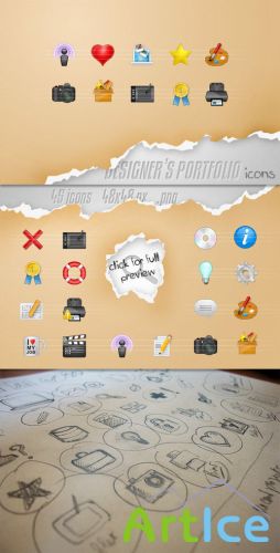 WeGraphics - Designers Portfolio icons Vol1