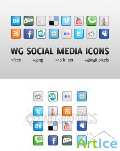 WeGraphics - Social media icon set