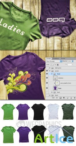 WeGraphics - Ladies Tee Shirt Templates Vol1