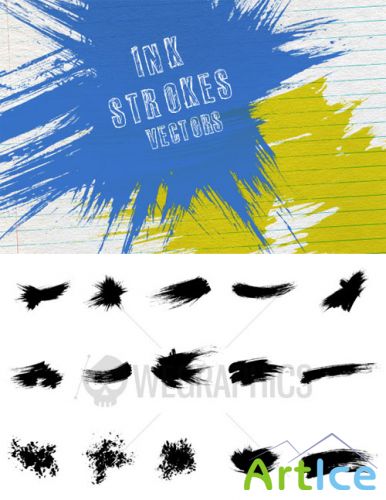 WeGraphics - 15 vector ink strokes